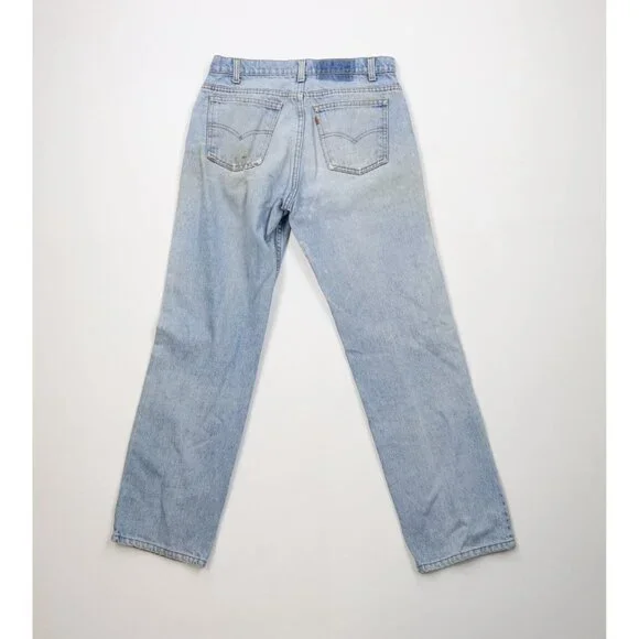 Vtg 80s Levis 509 Orange Tab Mens 32x30 Distressed Regular Straight Leg Jeans US